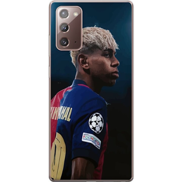 Samsung Galaxy Note20 Genomskinligt Skal Lamine Yamal – Barcelonas Wonderkid i Fokus