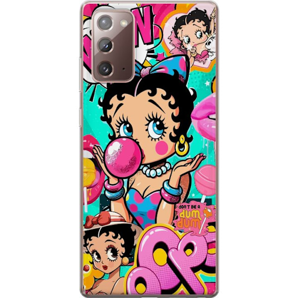 Samsung Galaxy Note20 Läpinäkyvä kuori Betty Boop