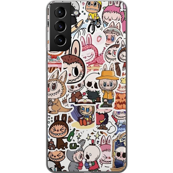 Samsung Galaxy S21+ 5G Läpinäkyvä kuori Labubu All-Stars – POP MART Erikoispainos