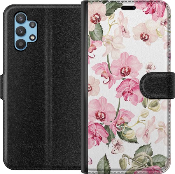 Kompatibelt Plånboksfodral till Samsung Galaxy A32 5G Blommor