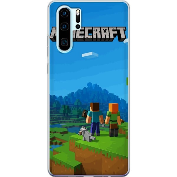 Huawei P30 Pro Genomskinligt Skal Minecraft Key Art