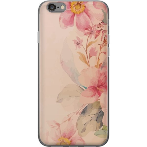 Apple iPhone 6s Läpinäkyvä kuori Värikkäät Kukat