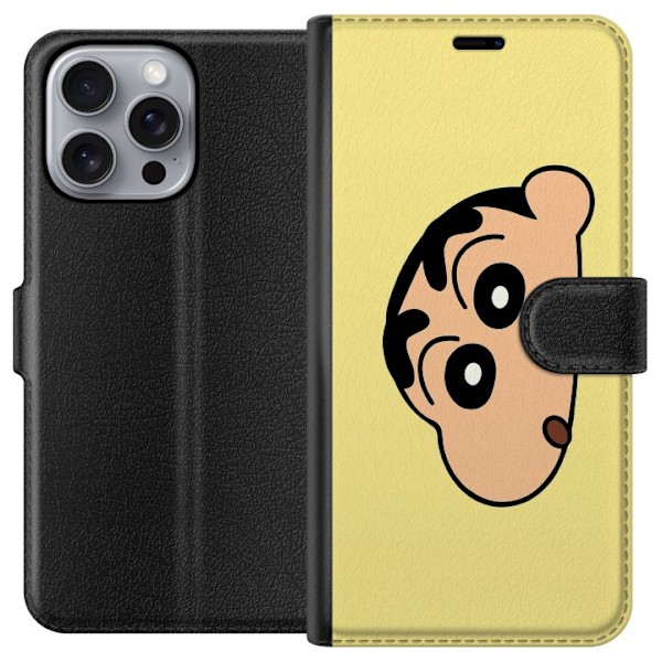 Apple iPhone 16 Pro Max Lompakkokotelo Peeking Shinchan