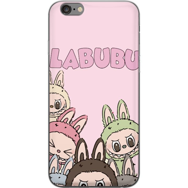 Apple iPhone 6 Plus Genomskinligt Skal Labubu Pop Mart Karaktärer Figurer Samlarobjekt Populär Figurserie Design Pop Mart Toy Art Motiv
