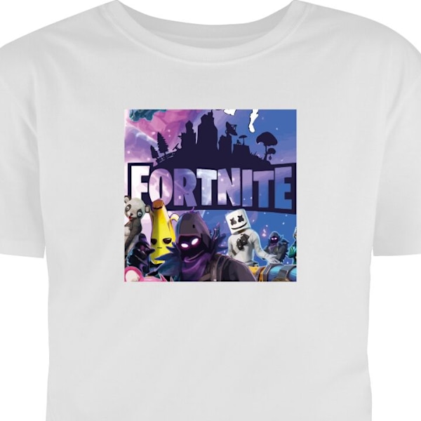 T-shirt til Voksen | Klassisk Voksen T-shirt Fortnite hvid M