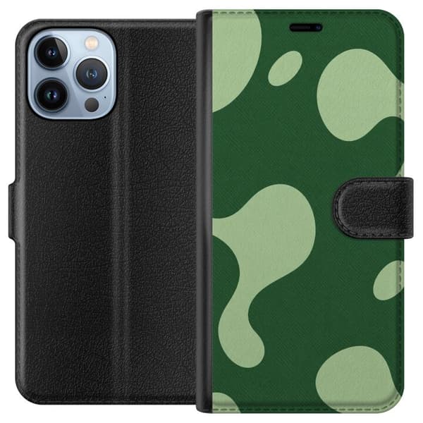 Kompatibelt Lommeboketui til Apple iPhone 13 Pro Max Matcha-smelting grønn
