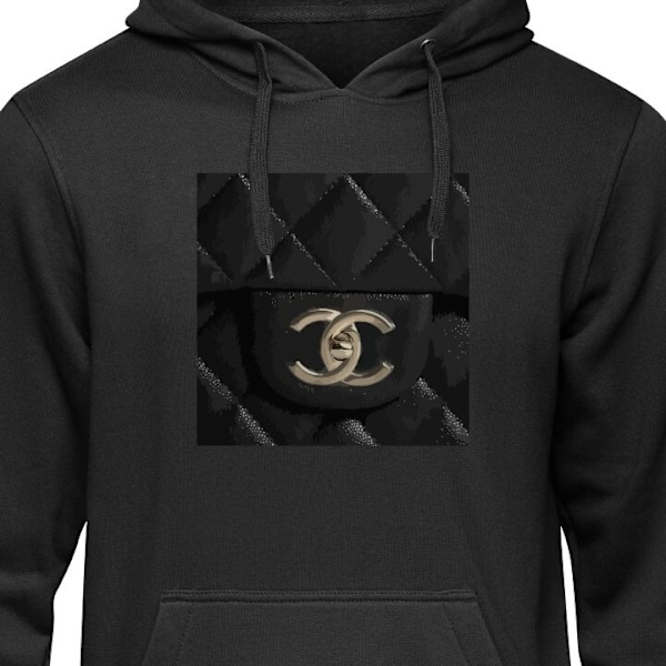 Barn-Hoodie | Mjuk Huvtröja för Barn Chanel Black svart 9-11 År