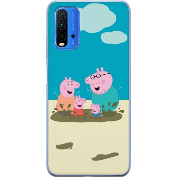 Xiaomi Redmi Note 9 4G Genomskinligt Skal Greta Gris Familjen