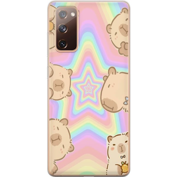Samsung Galaxy S20 FE Genomskinligt Skal Kawaii Capybara Galaxy Söt Anime Djur Rymdmotiv Kawaii Trend Present TikTok Design