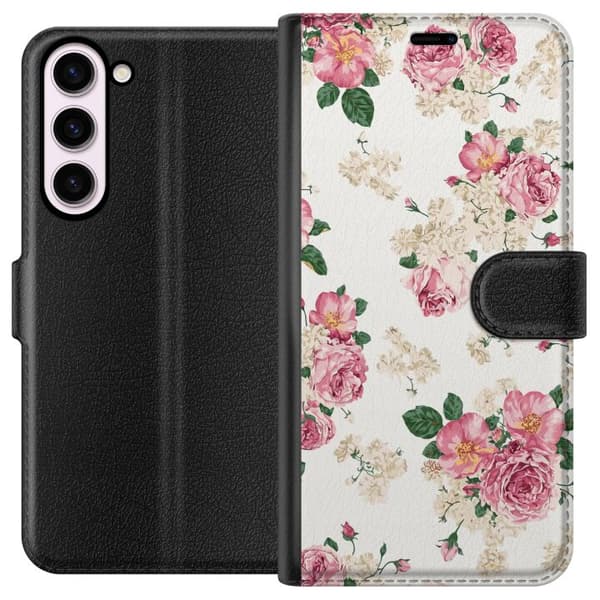 Kompatibelt Plånboksfodral till Samsung Galaxy S23+ Retro Blommor