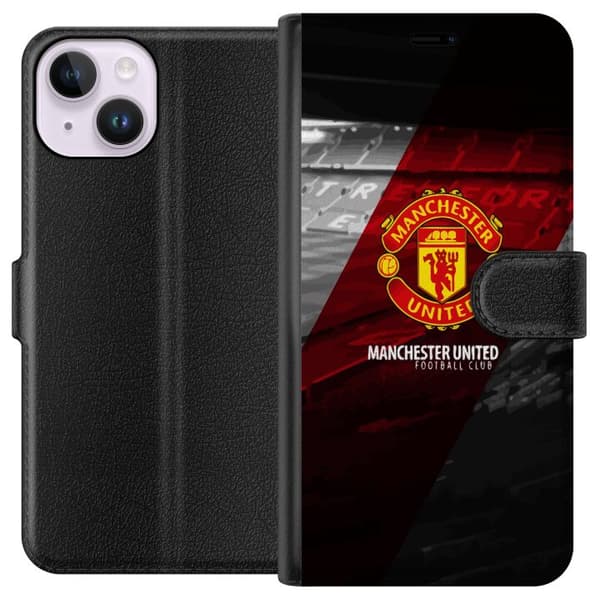 Kompatibel Tegnebogsetui til Apple iPhone 14 Manchester United
