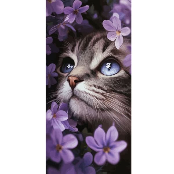 Kompatibelt Plånboksfodral till Apple iPhone 13 Pro Kat och blommor