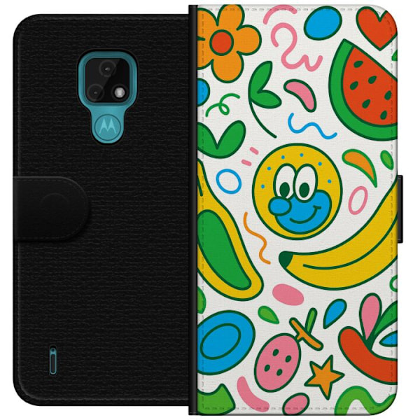 Motorola Moto E7 Lompakkokotelo Perhosverho