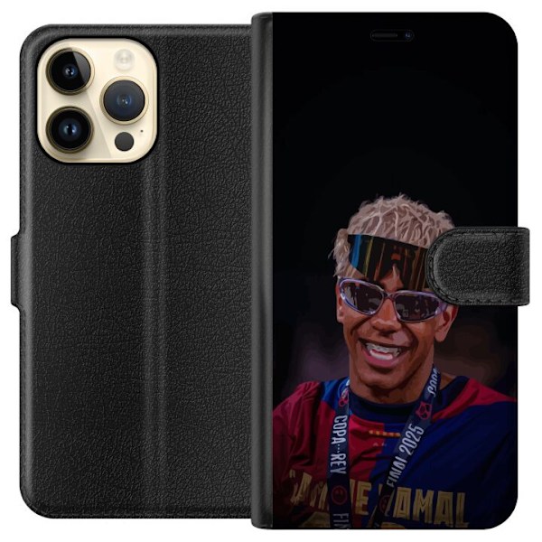 Apple iPhone 15 Pro Max Lompakkokotelo  Lamine Yamal matkapuhelinkotelo tyylikkäässä urheilumuotoilussa