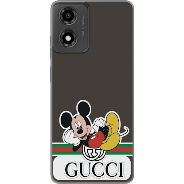 Motorola Moto E14 Gennemsigtig cover Gucci Musse Pig