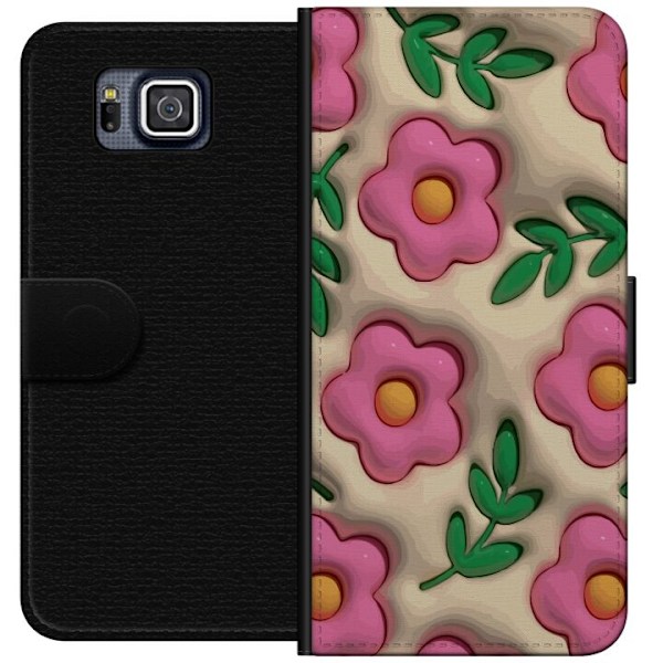 Samsung Galaxy Alpha Tegnebogsetui Boblende Blomster