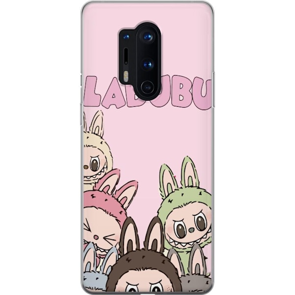OnePlus 8 Pro Läpinäkyvä kuori Labubu Pop Mart Hahmot Keräilykohteet Suosittu Hahmosarja Suunnittelu Pop Mart Leikkikalutaide Aihe
