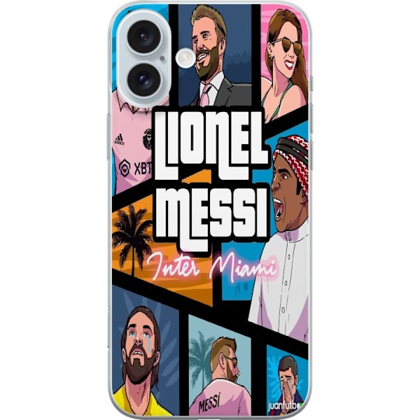 Apple iPhone 16 Plus Gennemsigtig cover GTA Lionel Messi