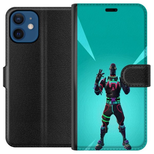 Apple iPhone 12 mini Tegnebogsetui sort ridder fortnite