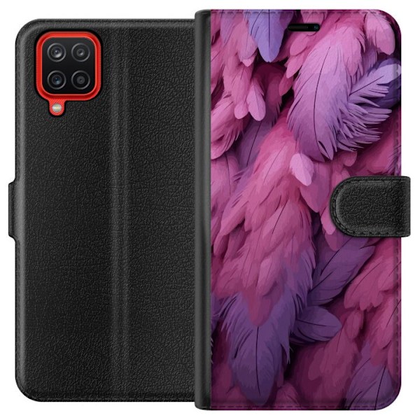 Samsung Galaxy A12 Plånboksfodral Fjädrar