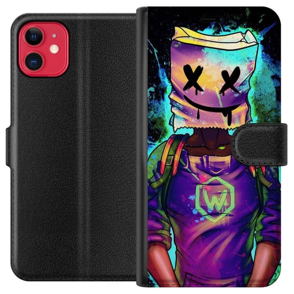 Kompatibel Tegnebogsetui til Apple iPhone 11 Fortnite Marshmello