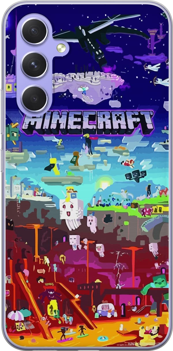 Kompatibelt Mobilskal till Samsung Galaxy A54 MineCraft