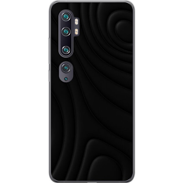 Xiaomi Mi Note 10 Läpinäkyvä kuori Tummat Aallot