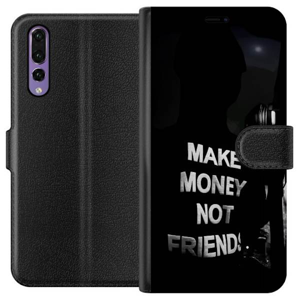 Huawei P20 Pro Plånboksfodral Make Money Not Friends Citat Streetwear Textmotiv Trend Pengar Livsstil Grafiskt Motiv Urban Fashion