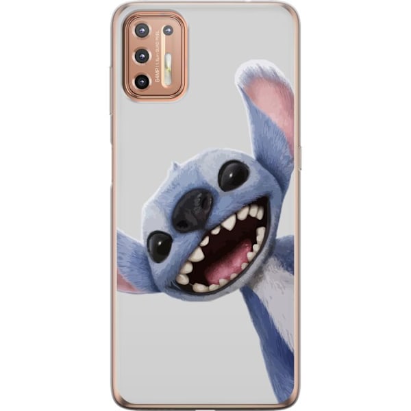 Motorola Moto G9 Plus Läpinäkyvä kuori Stitch liikkeessä - Kawaii-suunnittelu faneille ja lapsille