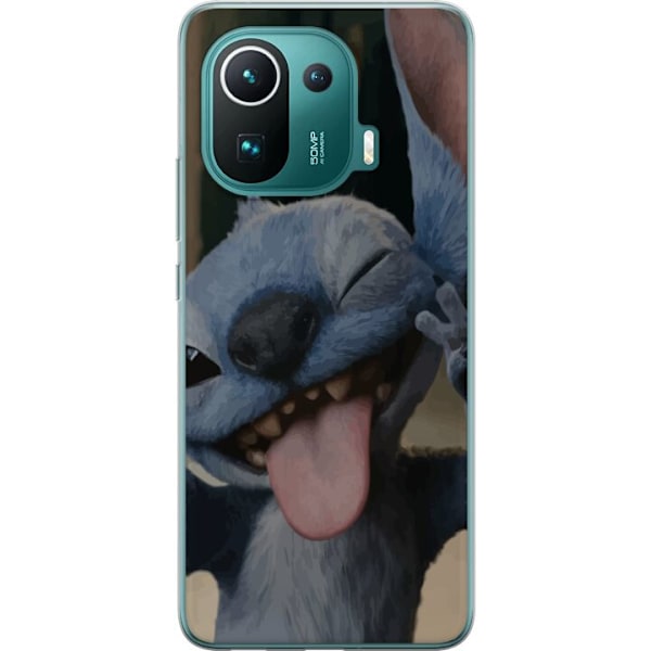 Xiaomi Mi 11 Pro Genomskinligt Skal Stitch Söt Alien – Blå Favorit från Yttre Rymden