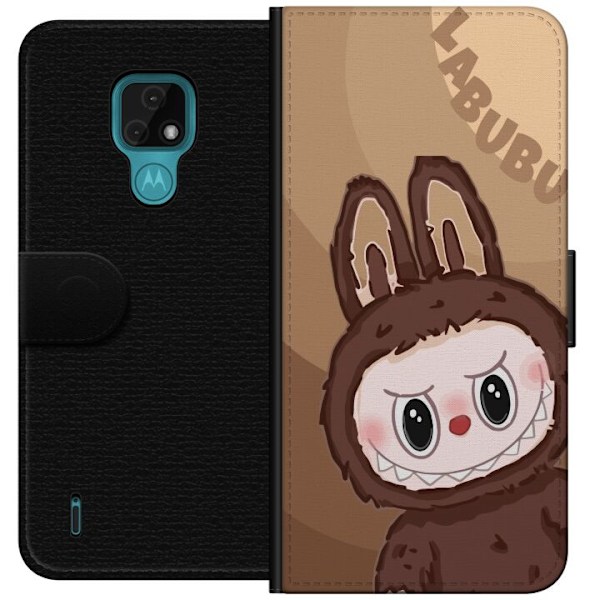 Motorola Moto E7 Plånboksfodral Labubu Cloud Cutie – Vit oc