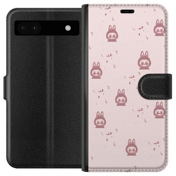 Google Pixel 6a Lompakkokotelo Labubu Neon Pop - Neonvärinen