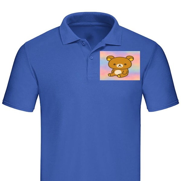 Poloshirt til Voksen | Elegant Poloshirt Kawaii Sanrio Rilakku Blå Medium