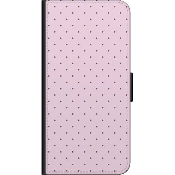 Kompatibelt Lommeboketui til Xiaomi Redmi Note 9 Pro Rosa miniprikker rosa