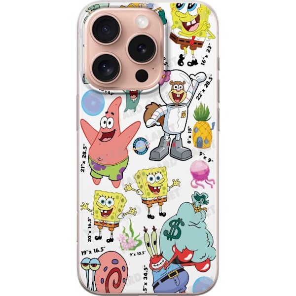 Apple iPhone 16 Pro Läpinäkyvä kuori SpongeBob SquarePants