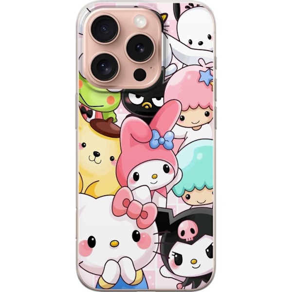 Apple iPhone 16 Pro Genomskinligt Skal Kawaii Sanrio Crew