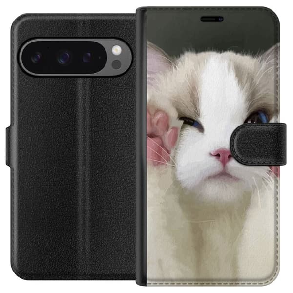 Kompatibel Tegnebogsetui til Google Pixel 9 Pro XL Kat