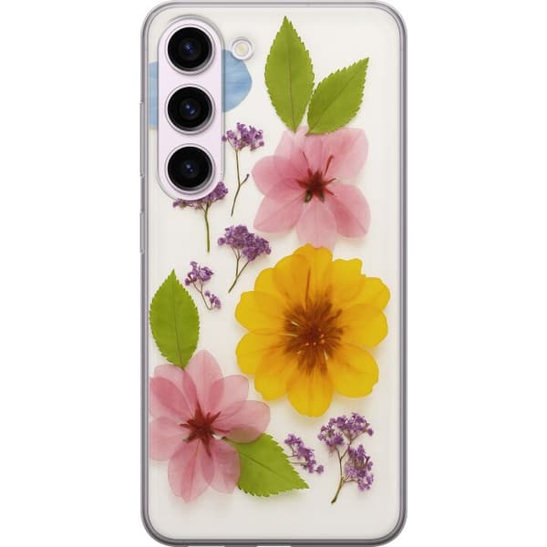 Kompatibelt Mobildeksel til Samsung Galaxy S23 Pressede blomster