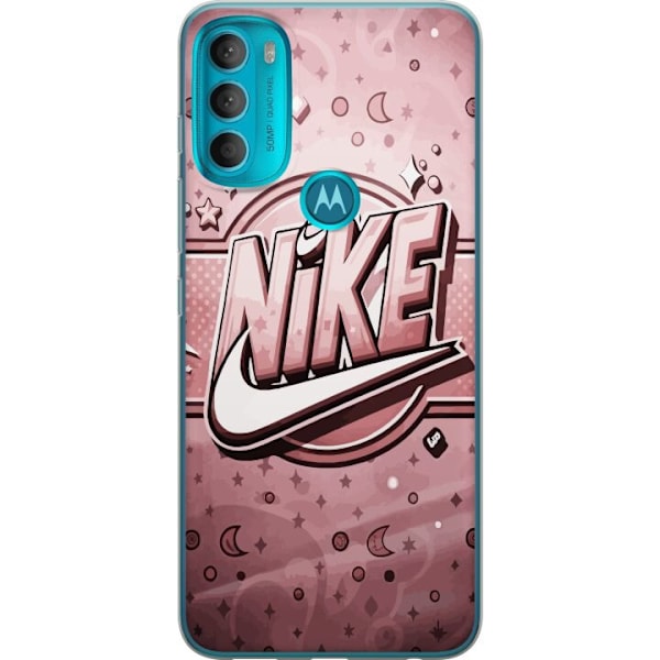 Motorola Moto G71 5G Gennemsigtig cover Nike Lyserød