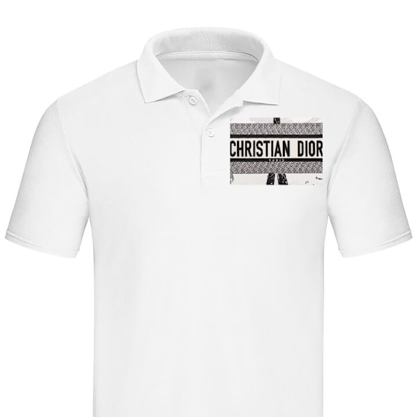 Poloshirt til Voksen | Elegant Poloshirt Christian Dior Hvid Lille