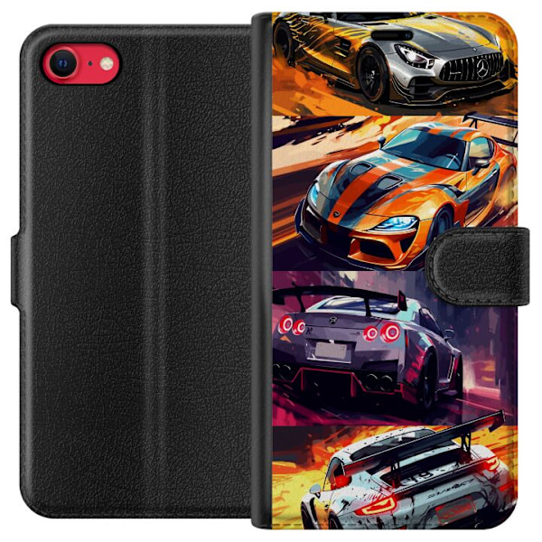 Apple iPhone 7 Lompakkokotelo Ralli kuume - vauhdikas teema ralliautoilla