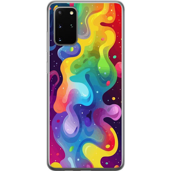 Samsung Galaxy S20+ Genomskinligt Skal Color Splash Abstrakt Konst Design Färgstarkt Mönster Modern Populär Väggkonst Grafiskt Trend