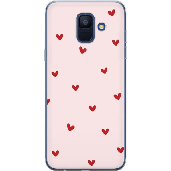 Samsung Galaxy A6 (2018) Genomskinligt Skal Hjärtan