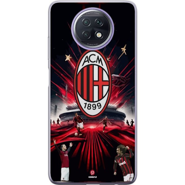 Xiaomi Redmi Note 9T Gennemsigtig cover AC Milan