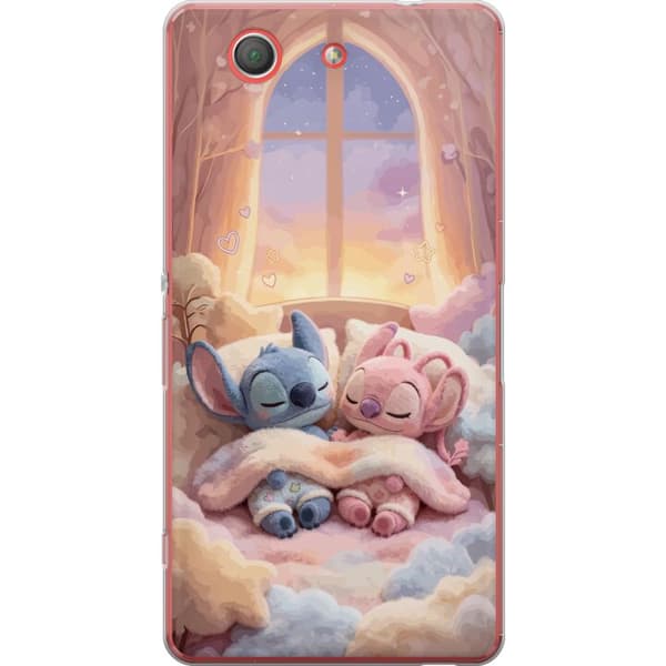 Kompatibelt Mobildeksel til Sony Xperia Z3 Compact Sovande blå och rosa figurer rosa