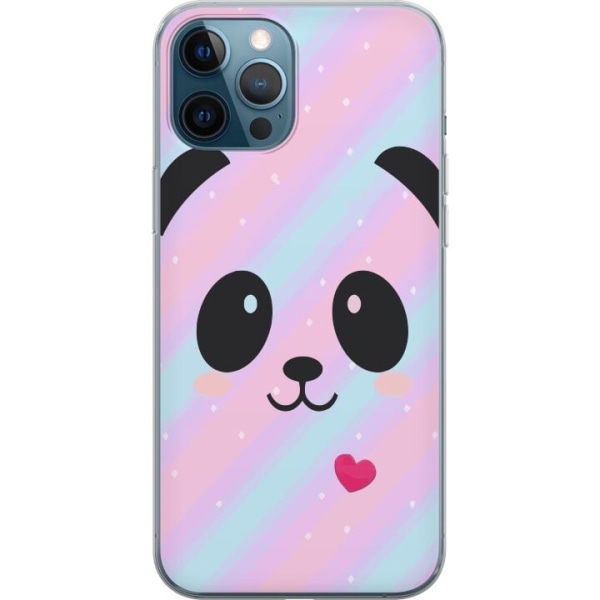 Apple iPhone 12 Pro Gjennomsiktig deksel Regnbue Panda