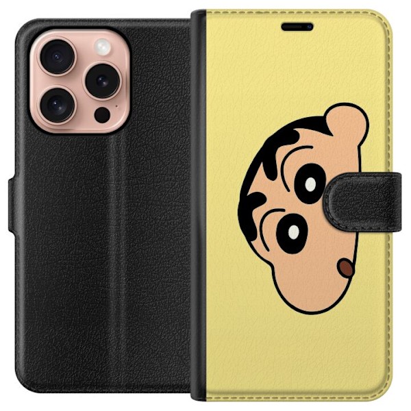 Apple iPhone 16 Pro Lompakkokotelo Peeking Shinchan