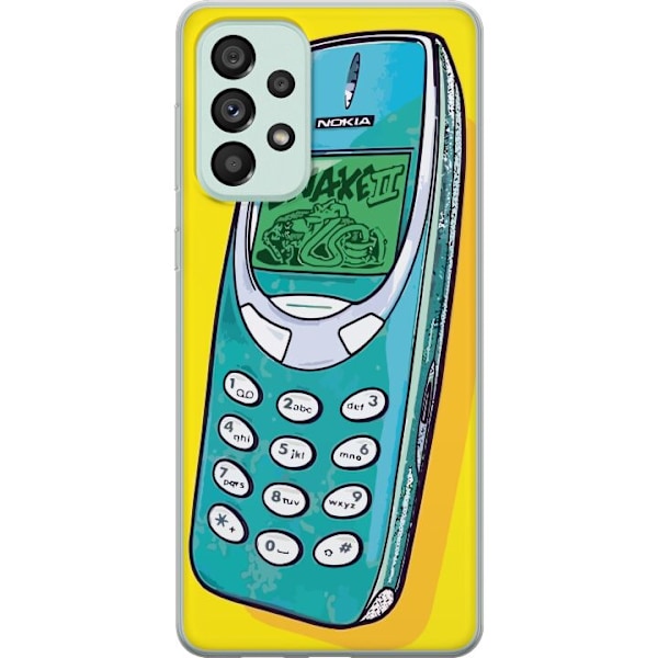 Samsung Galaxy A73 5G Gennemsigtig cover Nokia 3310, Snake 2,