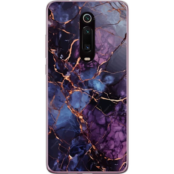 Xiaomi Mi 9T Pro  Genomskinligt Skal Marmor Blå Lila