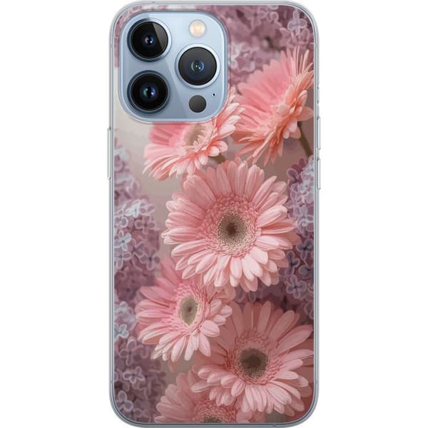 Kompatibelt Mobildeksel til Apple iPhone 13 Pro Rosa Blomster Mønster Blomsterdesign